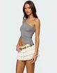 EDIKTED Knotted One Shoulder Asymmetric Top image number 3