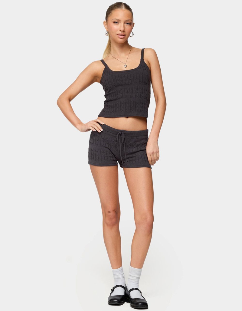 EDIKTED Nella Cable Knit Tank Top image number 3