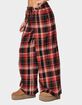 EDIKTED Lounge Around Plaid Wide Leg Pants image number 3