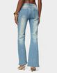 EDIKTED Jenni Washed Low Rise Flared Jeans image number 3