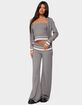 EDIKTED Kaliya Stripey Knit Zip Up Hoodie image number 4