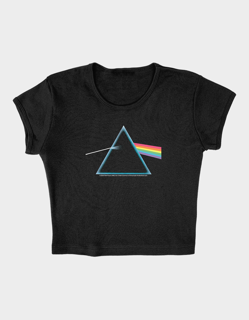 PINK FLOYD Dark Side Prism Womens Cropped Baby Tee image number 3