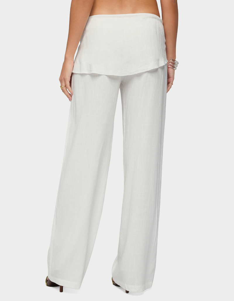 EDIKTED Suki Sarong Belt Linen Look Pants image number 2