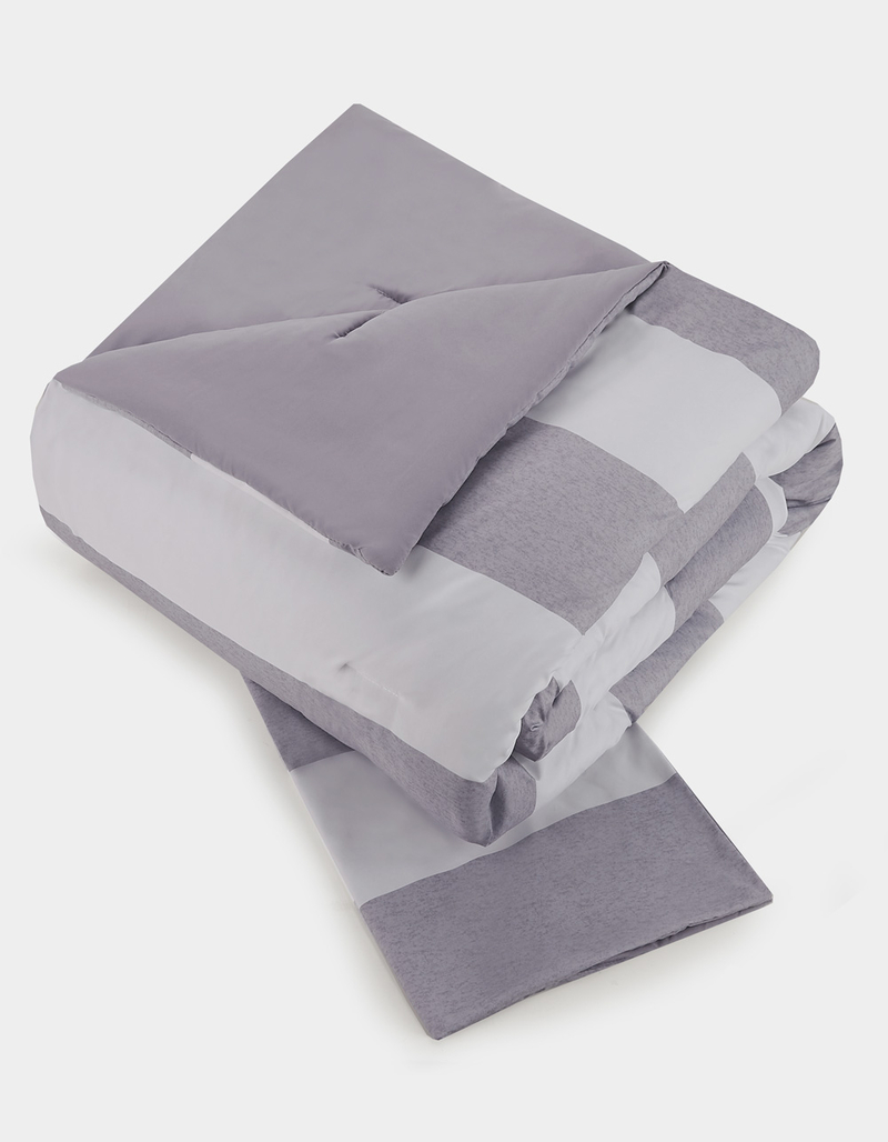 Grey Stripe Full/Queen Comforter Set image number 3