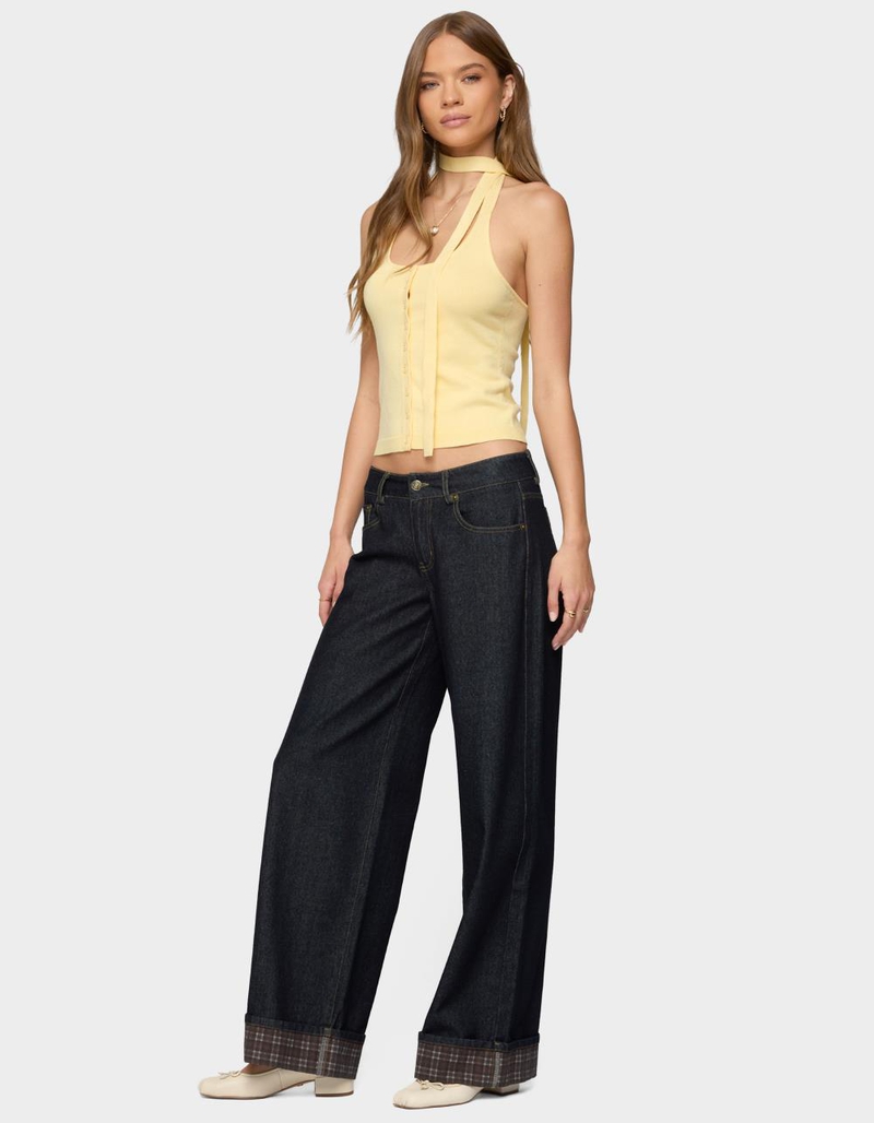 EDIKTED Two Piece Knit Halter Top image number 3