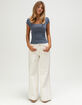 TILLYS Lace Trim Womens Tee image number 2