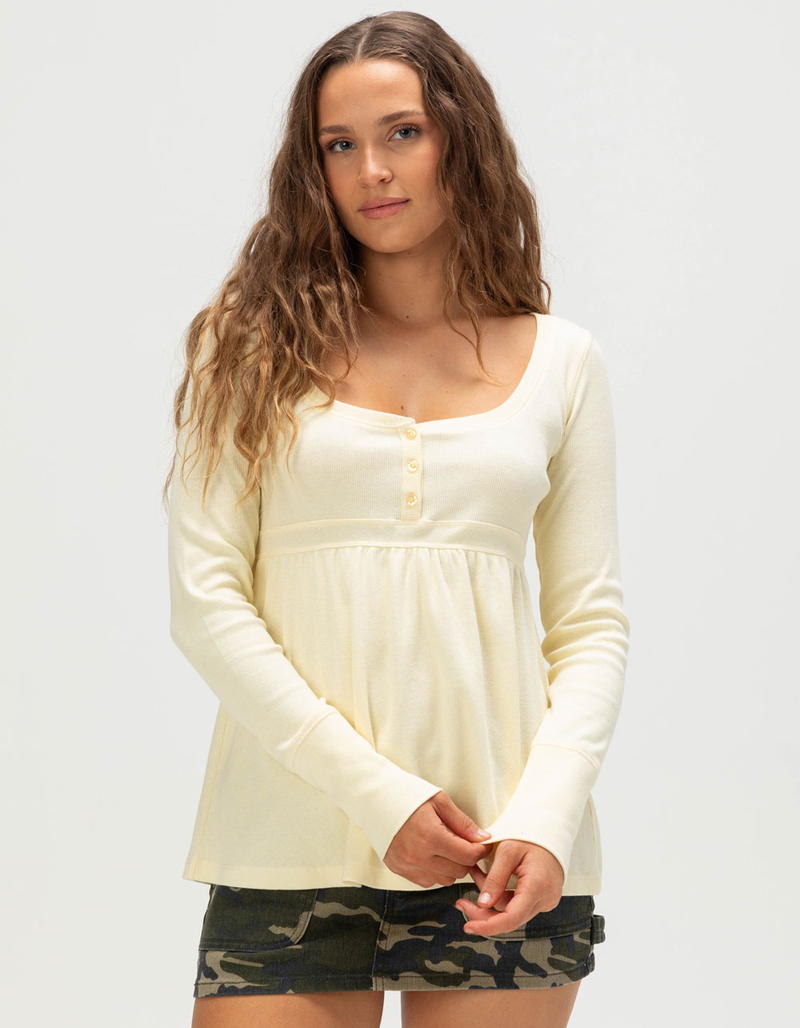 RSQ Womens Long Sleeve Babydoll Top image number 0