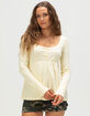 RSQ Womens Long Sleeve Babydoll Top image number 1