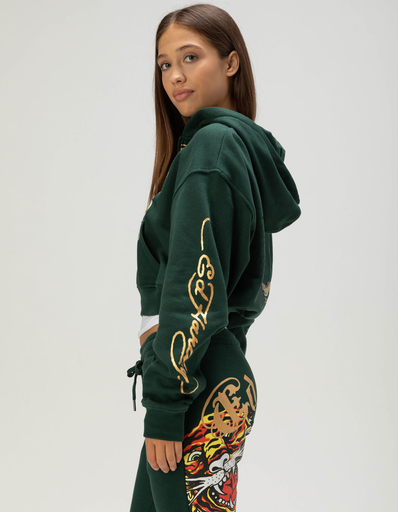 ED HARDY Snake Rose Womens Zip-Up Hoodie image number 3