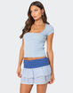 EDIKTED Priscilla Lace Trim Tee image number 3