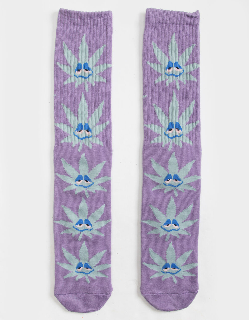 HUF Green Buddy Strains 2.0 Mens Purple Crew Socks image number 0