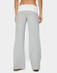 EDIKTED Idha Contrast Foldover Baggy Sweatpants image number 3