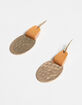 WEST OF MELROSE Geometric Faux Leather Drop Earrings image number 2