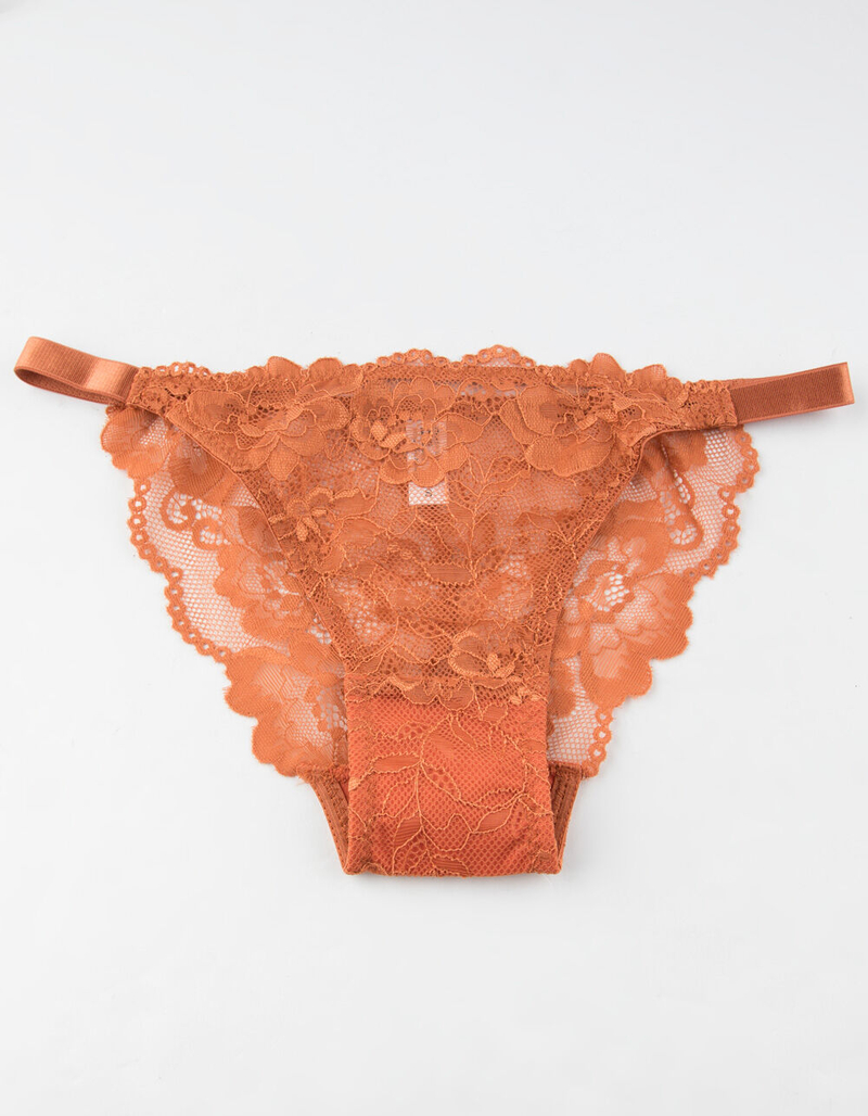 FULL TILT Lace Cheeky Burnt Orange Panties image number 0