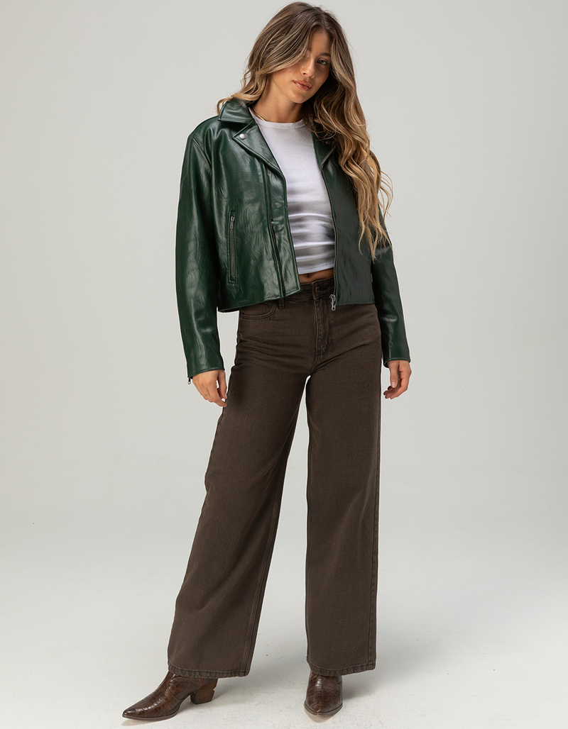 BRIXTON The Moto Womens Vegan Leather Jacket image number 1