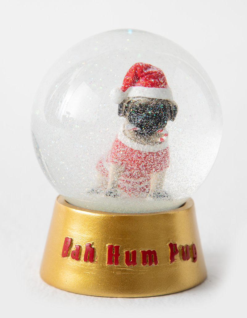 Bah Hum Pug Snow Globe image number 1