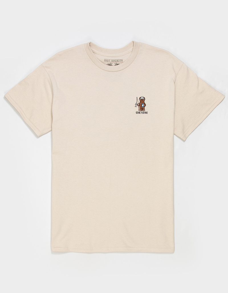 RIOT SOCIETY Gone Fishing Embroidered Mens Tee image number 0
