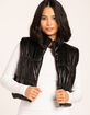 KNOW ONE CARES Womens Crop Puffer Vest image number 1