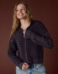 RSQ Womens Cable Knit Zip-Up Sweater image number 1