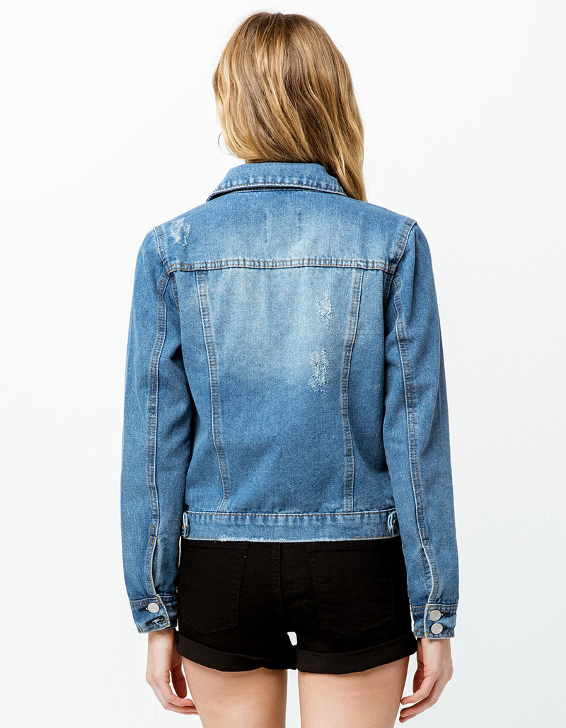 RSQ Ripped Womens Denim Jacket image number 2