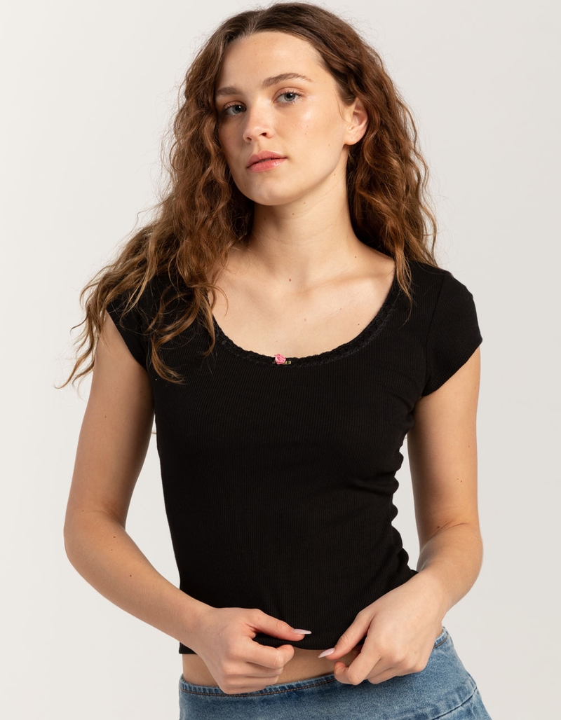 HEART & HIPS Rosette Womens Tee image number 0