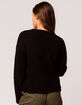 FULL TILT Essentials Fuzzy Black Womens Cardigan image number 3