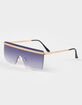RSQ Brushed Metal Shield Sunglasses image number 1