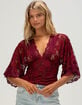 WEST OF MELROSE Womens Lace Top image number 1