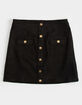 FOR ALL SEASONS Faux Suede Button Front Girls Skirt image number 1