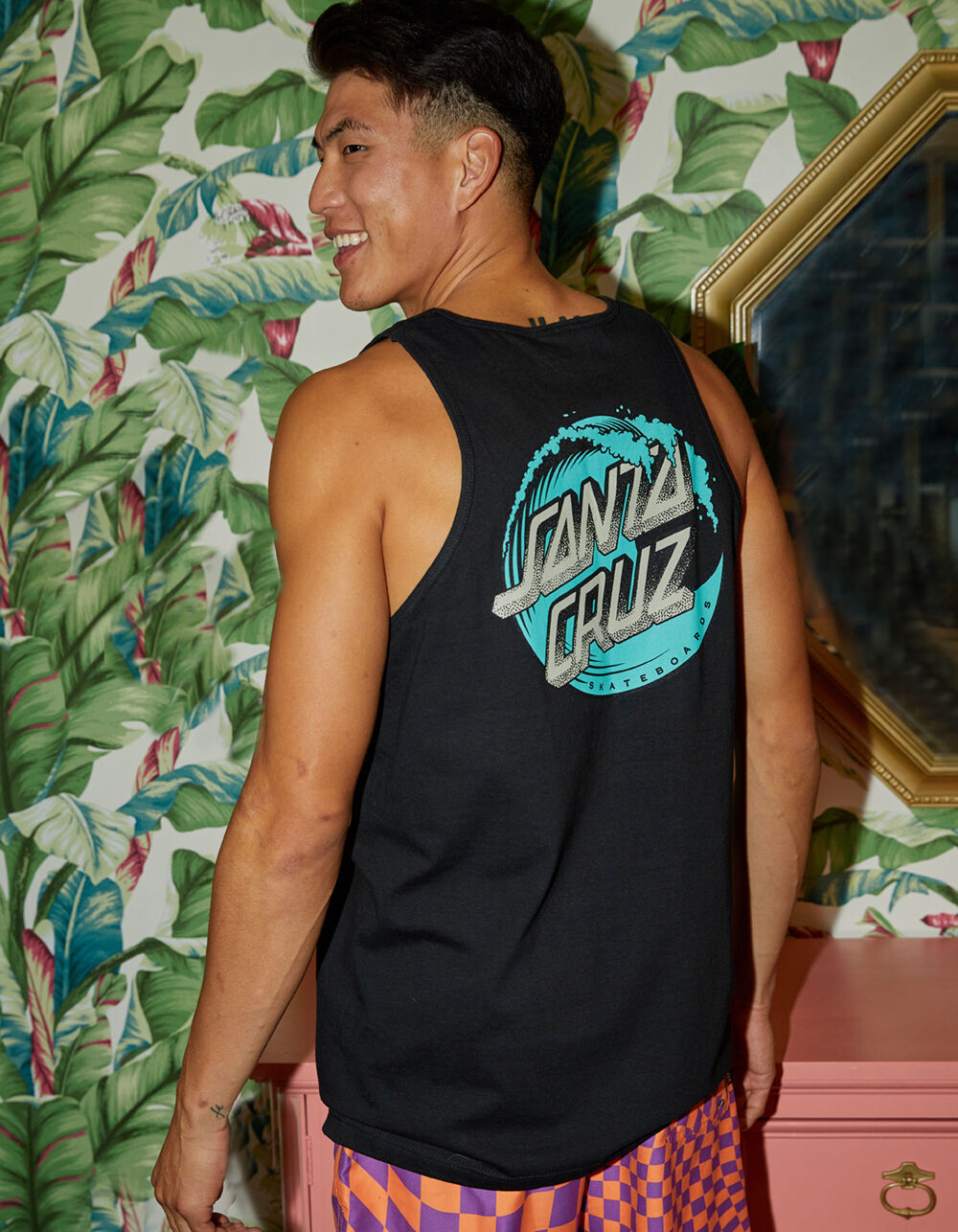 SANTA CRUZ Stipple Wave Dot Mens Tank 