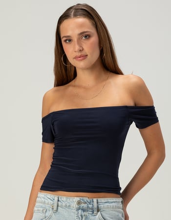 TILLYS Butter Soft Womens Off The Shoulder Top Primary Image