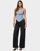 EDIKTED Zenya Backless Cowl Neck Halter Top image number 5