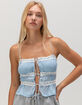 RSQ Womens Lace Chiffon Tie Cami image number 4