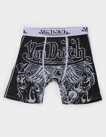 VON DUTCH Black Motor Mens Boxer Briefs Primary Image
