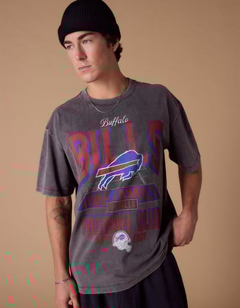 THE WILD COLLECTIVE Buffalo Bills Mens Washed Boxy Tee Primary Image