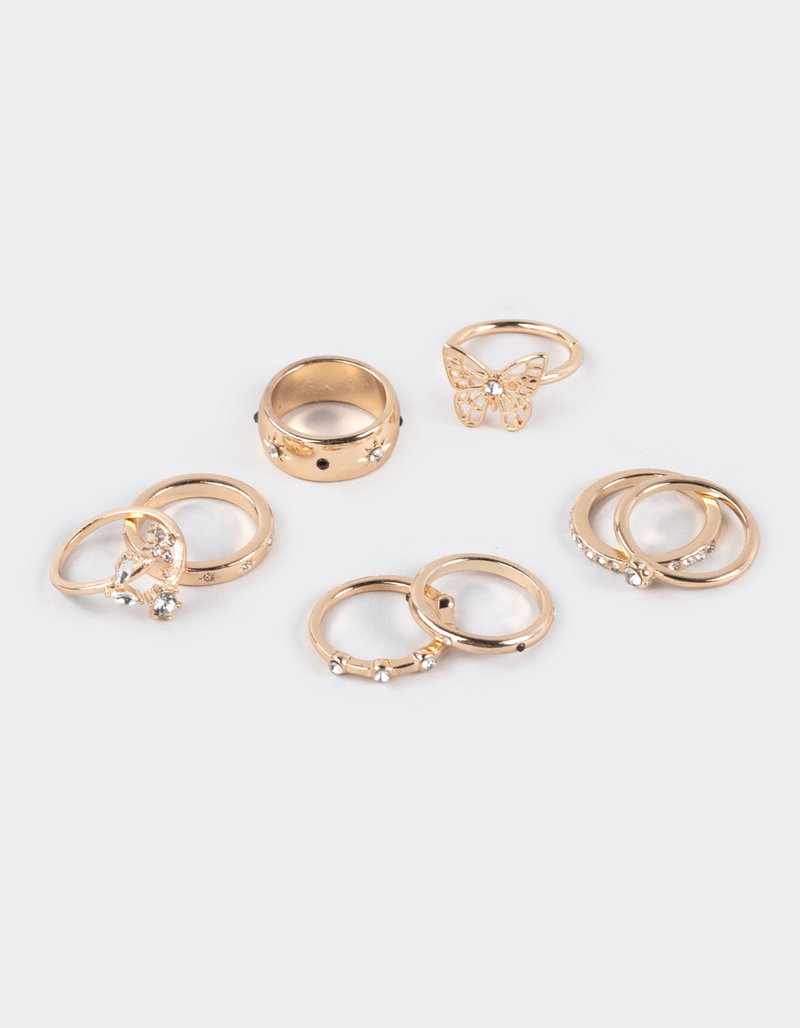 FULL TILT 8 Pack Floral Star Rings image number 0