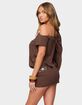 EDIKTED Dorie Off Shoulder Cut Out Mini Dress image number 2