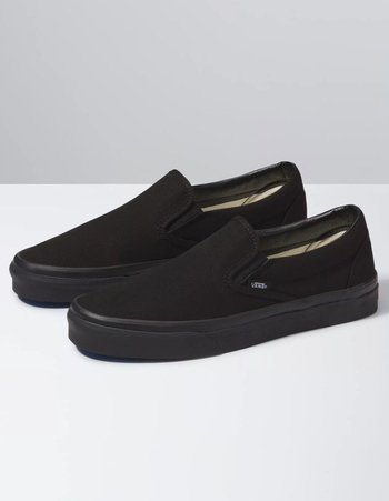 VANS Classic Slip-On Black & Black Shoes Alternative Image