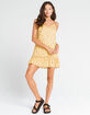 SKY AND SPARROW Ditsy Peplum Yellow Dress image number 4