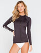 HURLEY One & Only Long Sleeve Zip Womens Rash Guard image number 1