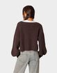EDIKTED Sabrina Chunky Knit Cropped Cardigan image number 4