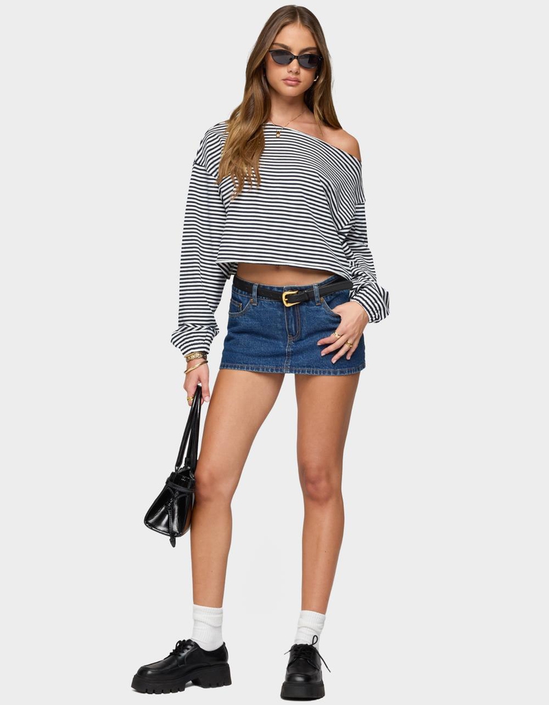 EDIKTED Aveline Off Shoulder Light Sweatshirt image number 4