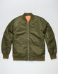 SEPTEMBER Mens Olive Bomber Jacket image number 1