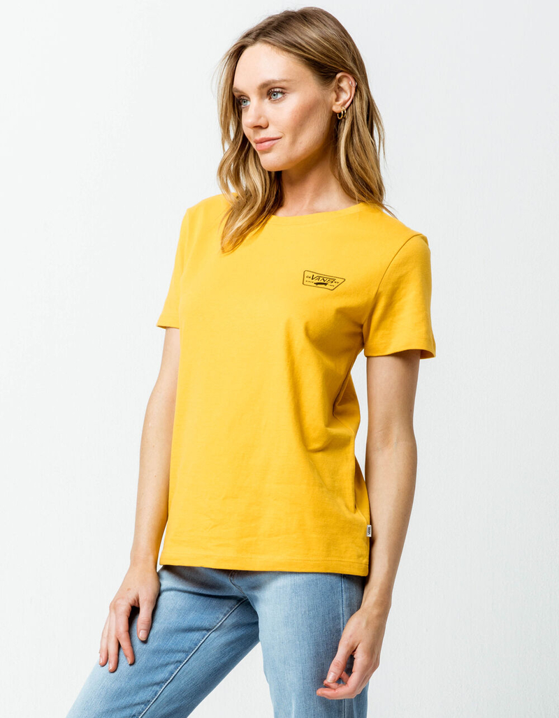 VANS Full Patch Yellow Womens Tee image number 2