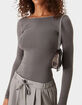 FREE PEOPLE Low Back Womens Seamless Long Sleeve Top image number 1