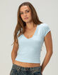 TILLYS Butter Soft Womens V-Neck Top image number 1