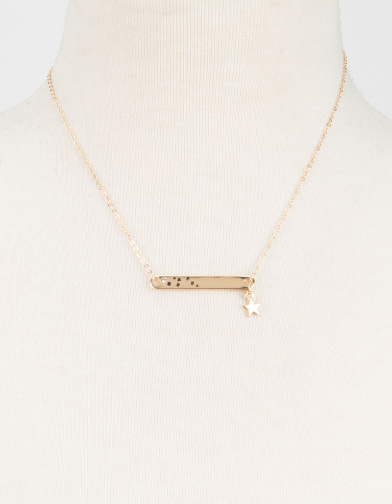 FULL TILT Dainty Bar & Star Necklace image number 1