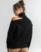 LUSH Cutout Shoulder Turtleneck Womens Sweater image number 3