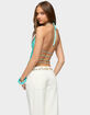EDIKTED Bree Fringed Backless Halter Top image number 3