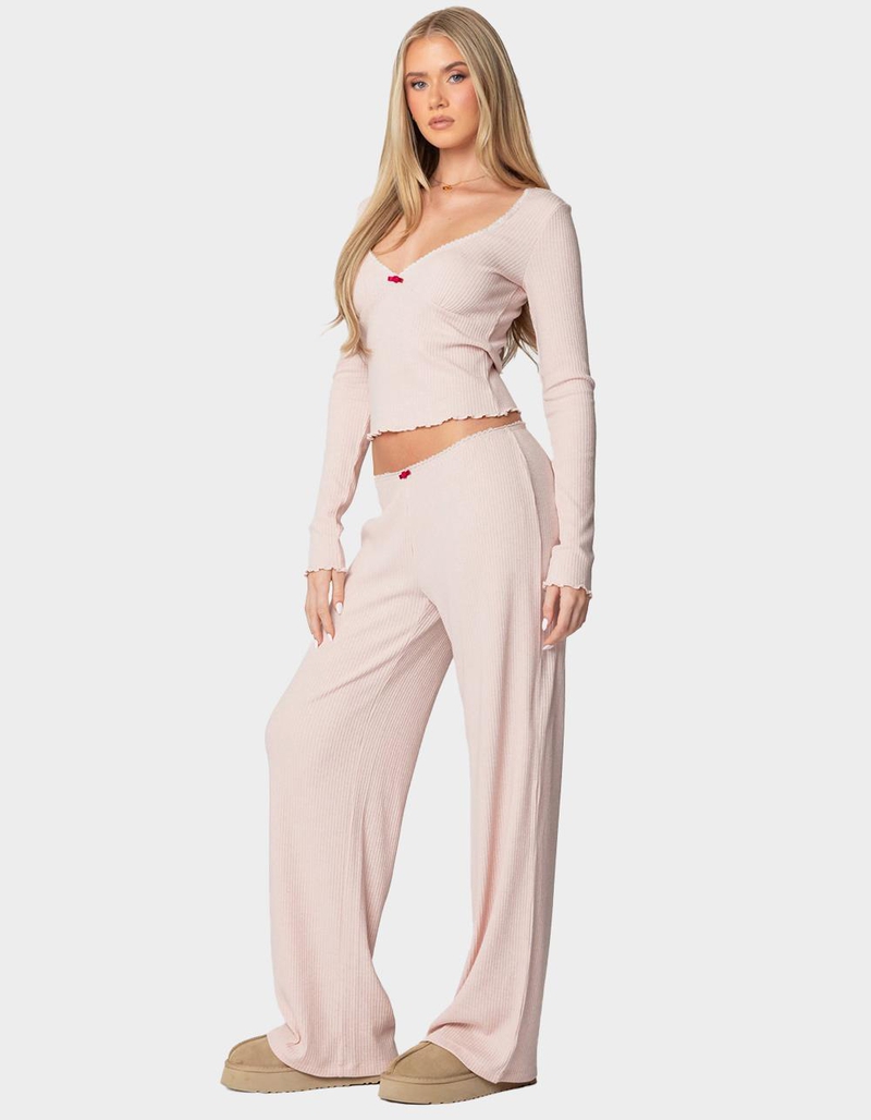 EDIKTED Roselle Ribbed Pants image number 3